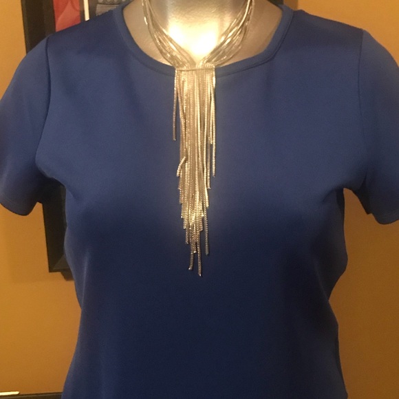 Classic Forever 21 cutout back royal blue shirt - Picture 1 of 2